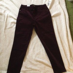 Time and struck purple corduroy jeggings